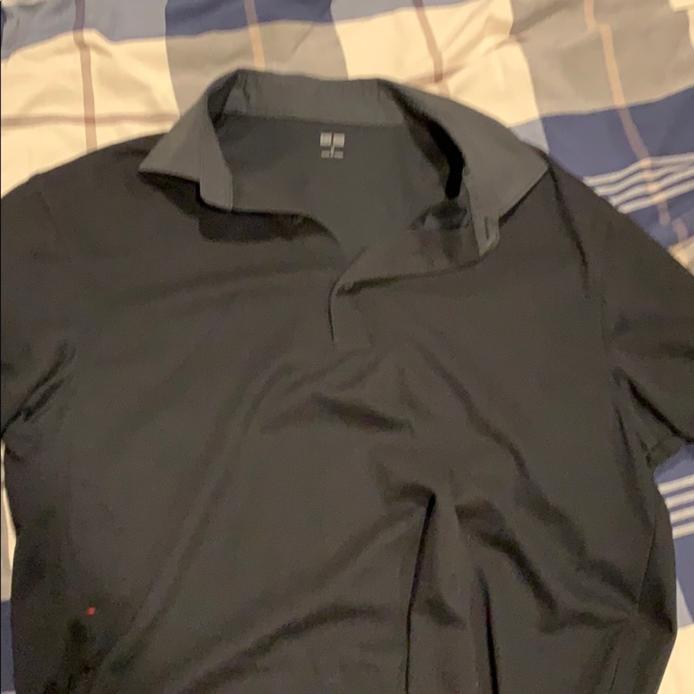 Black polo shirt